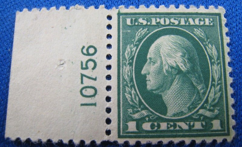 UNITED STATES -1916 - SCOTT # 462 -  PLATE NUMBER SINGLE   MNH   (u16)