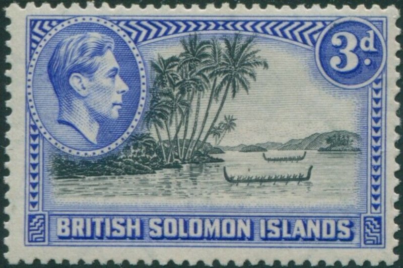 Solomon Islands 1939 SG65 3d Roviana Canoes MH