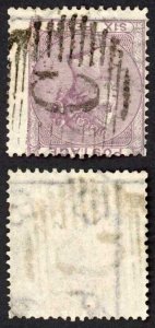 British Levant SG Z97 6d Deep Lilac with Constantinople C Pmk Wmk INVERTED