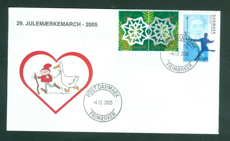 Denmark Cover. 2005.Post DK.“Christm. Seal Walk# 29. Sc#1327. H.C. Andersen.#02