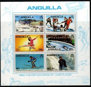 ANGUILLA SGMS395 1980 WINTER OLYMPICS MNH