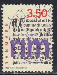 Denmark # 1030, Danish Rhymed Chronical,  Used, 1/2 Cat.