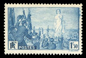 France, 1900-1950 #321 (YT 328) Cat€40, 1936 Peace, never hinged