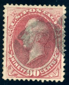 US Stamp #166 Perry 90c - PSE Cert - Used - CV $300.00