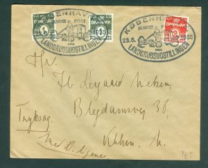 Denmark. Cover 1938. Agri. Exhibition.Special Cancel With Coach Post.1+1+2 Ore