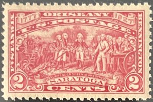 Scott #644 1927 2¢ Battle of Saratoga unused hinged XF