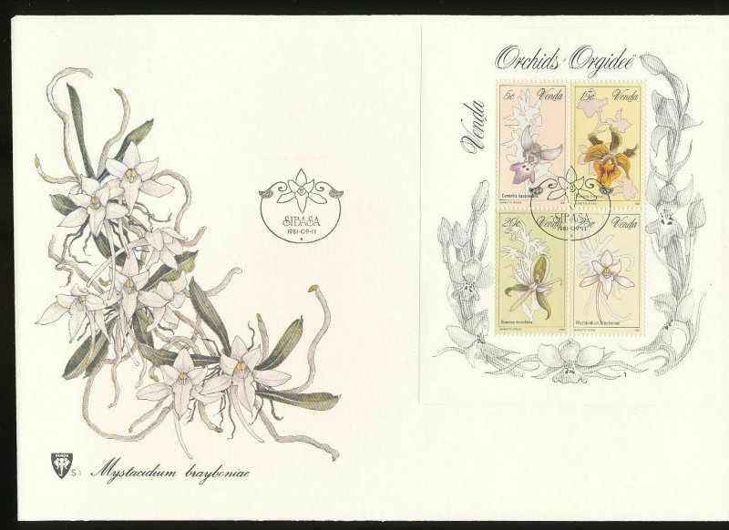 South Africa States Venda Flowers Birds Butterflies Covers Cards x25(W1659