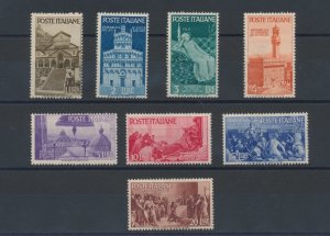 1946 Italy - Republic, Medieval Republics, 8 values, no. 566/73, MNH**