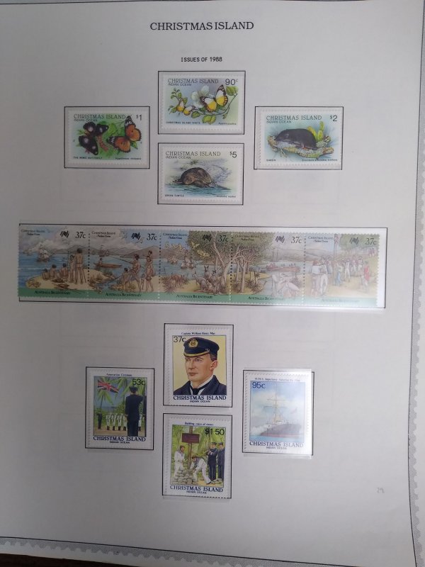 collection on pages Christmas Island 1988-91 mint most NH IW: CV $81