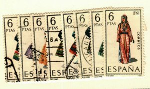 Spain #1394-5,1398,1400-1,1407,1411,1416 used