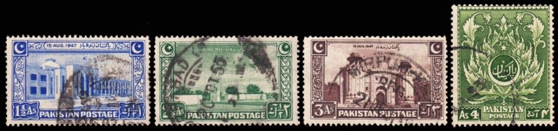 Pakistan Scott 20-23 (1948) Used F Complete Set Q