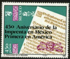 MEXICO 1625 450th Anniv of the First Printing Press MNH