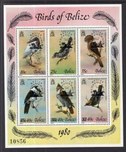 Belize 502 Birds Souvenir Sheet MNH VF