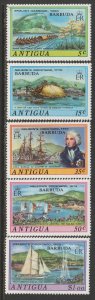 1975 Antigua-Barbuda - Sc 204-8 - MNH VF - 5 single - Nelson's Dockyard