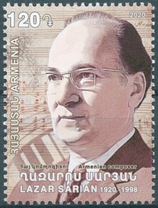 Armenia Music Stamps 2020 MNH Lazar Sarian Ghazaros Saryan Composers 1v Set