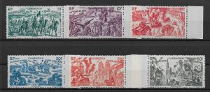 Cameroun 1946, Chad to Rhine, Air mail Scott # C9-C14, VF MNH** (RMD-9)