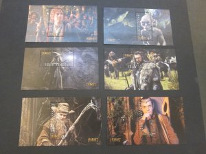 New Zealand 2012 Sc 2434a-9a LOR Hobbit MS set MNH