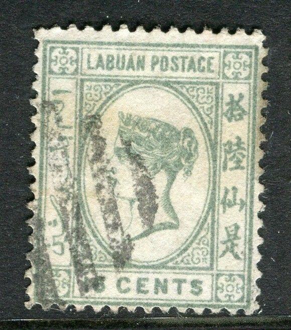 LABUAN; 1892-93 classic early issue fine used 16c. value