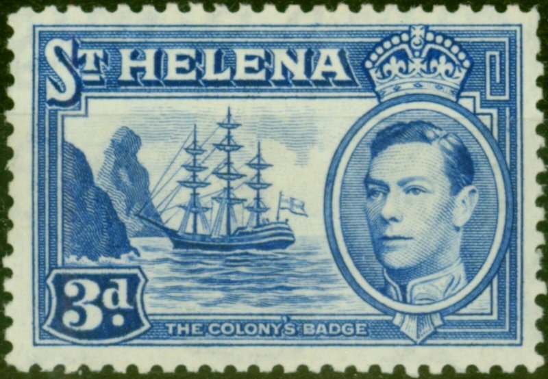 St Helena 1938 3d Ultramarine SG135 Fine MM 