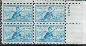 US #1017  National Guard Plate Block of 4 (MNH) CV $1.00