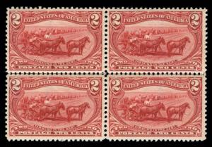 MOMEN: US STAMPS #286 BLOCK MINT OG NH PSE GRADED CERT VF/XF-85 LOT #88076