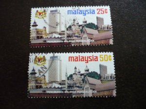 Stamps - Malaysia - Scott# 111-112 - Used Set of 2 Stamps