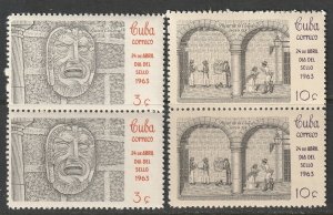 Cuba 1963 Sc 785-6 set pairs MNH**