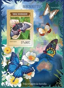 2014 MOZAMBIQUE MNH. BUTTERFLIES II     |  Michel Code: 7249 / Bl.889