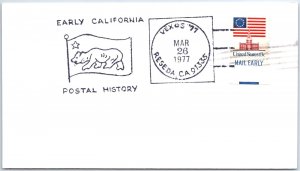 US SPECIAL EVENT COVER EARLY CALIFORNIA POSTAL HISTORY AT VEXOS RESEDA 1977