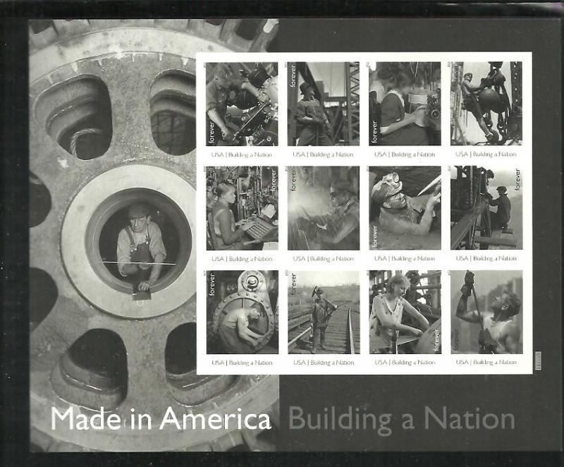 #4801 New Made in America Building a Nation Full Sheet Mint NH