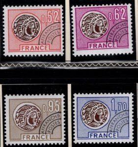 FRANCE Scott 1487-1490 MNH** Gallic Coin precancel set of 1976