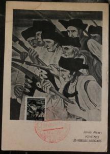 1948 Czechoslovakia Maxi Postcard Cover the rustic rebels