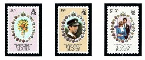 Pitcairn Is 206-08 MNH 1981 Prince Charles Wedding     (KA)