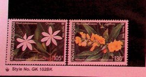 NEW CALEDONIA Sc 638-9 NH ISSUE OF 1990 - FLOWERS