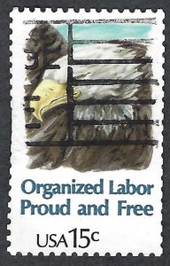 United States #1831 15¢ Organized Labor (1980). Used.