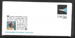 Just Fun Cover #UC60 Unused Tourism Aerogramme (13208)