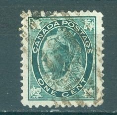 CANADA 1897 QV LEAF #67 USED NO THINS...$2.00