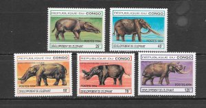 CONGO(PR) #1054-8 EVOLUTION OF ELEPHANT MNH