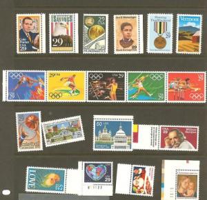 US 1991 Commemoratives Year Set with 19 Stamps MNH