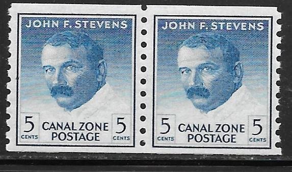 Canal Zone 155: 5c John F. Stevens, MNH, F-VF