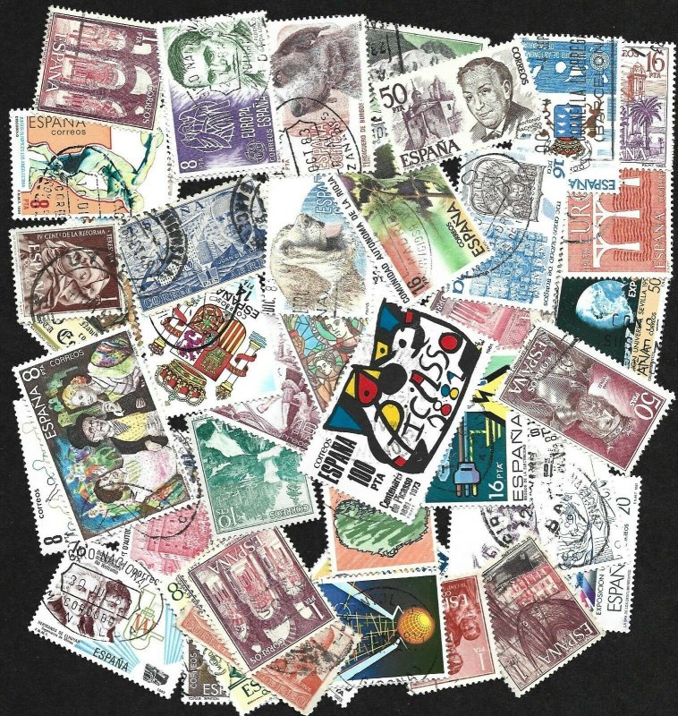 Spain Commemoratives 50 Different Stamps Used