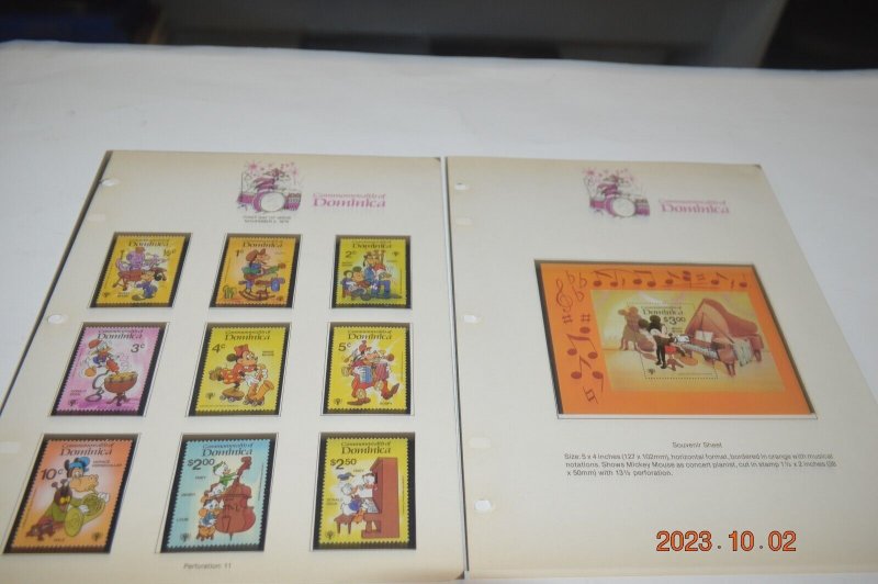 The Disney World of Postage Stamps Album mnh stamps and souvenir sheets