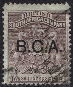 BRITISH CENTRAL AFRICA 1891 ARMS 2/6 GREY PURPLE USED