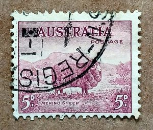 Australia #172a 5p Merino Sheep USED (1938)