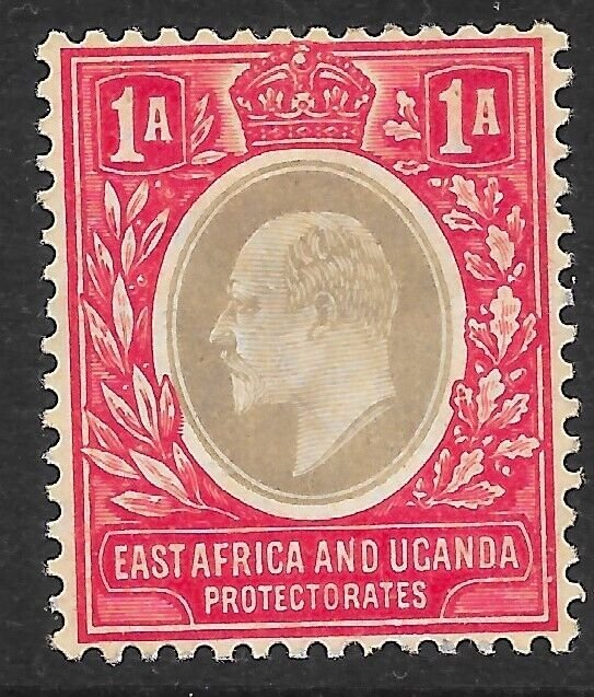 KENYA, UGANDA & TANGANYIKA SG18a 1904 1a GREY & RED MTD MINT