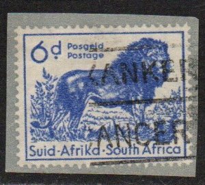 South Africa 6d Postal Stationary stamp Used