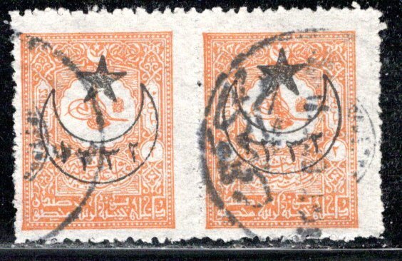 Turkey Scott # 373, pair, used, perf 13.25