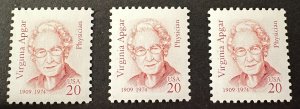 US # 2179 Virginia Apgar all three color variations 1994 Mint NH