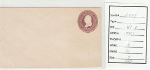 Scott# U277 Die 81A UPSS#793 US envelope.