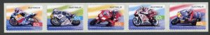 Australia SG2455a 2004 Formula 1 Motorcycle Racing Self Adhesive Strip of 5 U/M